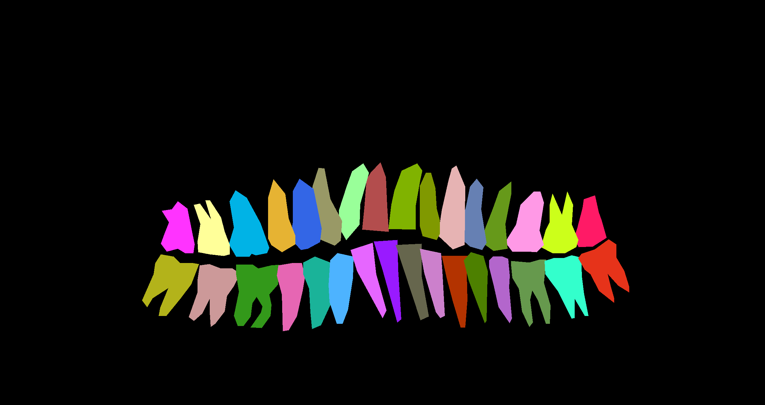 Ground-truth tooth segmentation mask